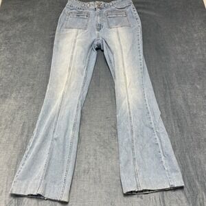 Shyanne Jeans Womens 33 (34x34) Blue Denim Cotton Stretch High Rise Bootcut Leg